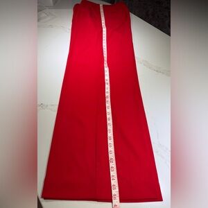 NY&Co Dress Slacks, Wide Leg, Fixed waist, Button/Zip Front, Red, Size 14